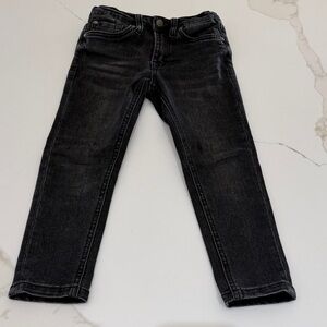 7 for all Mankind straight leg stretch little kid black jeans size 4